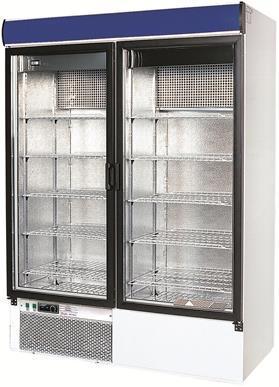 Doppeltür Kühlschrank 1200 x 735 mit 2 Glastüren