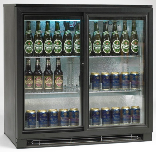 Bar Kühlschrank 900 mit 2 Glasschiebetüren