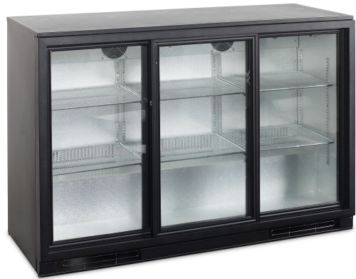 Bar Kühlschrank 1355x500 mit 3 Glasschiebetüren