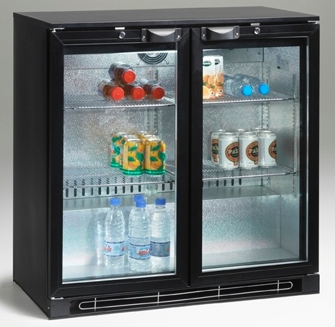 Bar Kühlschrank 900x500 mit 2 Glastüren